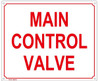 MAIN CONTROL VALVE SIGN (ALUMINUM SIGNS