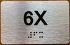 Apartment number 6X Ada Sign