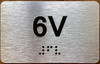 Apartment Number 6V Sign