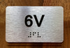 Apartment Number 6V Safety Sign