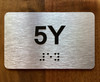 Apartment Number 5Y Compliance Sign