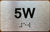 Apartment Number 5W Compliance Sign