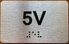 Apartment Number 5V Sign
