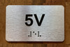 Apartment Number 5V Safety Sign