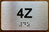 Apartment Number 4Z Ada Sign