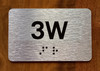 Apartment Number 3W Safety Sign