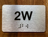 Apartment Number 2W Ada Sign