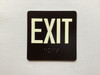 Exit Level Sign Elevator Jamb Plate Compliance Sign