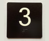 Elevator 3 Sign Elevator Jamb Plate Ada Sign