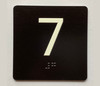 Elevator 7 Sign Elevator Jamb Plate Ada Sign