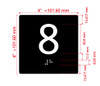 Elevator 8 Sign Elevator Jamb Plate Hpd Sign