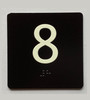 Elevator 8 Sign Elevator Jamb Plate Safety Sign