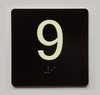 Elevator 9 Sign Elevator Jamb Plate Compliance Sign