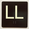 LL Sign with Raised Letters Compliance Sign
