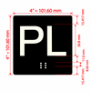 PL Sign with Raised Letters Hpd Sign