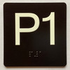 P1 Sign with Raised Letters Ada Sign