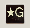 Star G Sign with Raised Letters & Grade 2 Compliance Sign