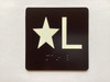 Star L Sign with Raised Letters & Grade Compliance Sign