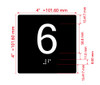 6 Sign with Raised Letters Safety Sign
