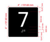 7 Sign with Raised Letters Safety Sign