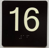 16 Sign with Raised Letters Safety Sign