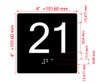 21 Sign with Raised Letters Hpd Sign