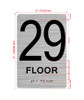 Floor 30 Sign with Raised Letters Hpd Sign