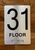 Floor 32 Sign with Raised Letters Ada Sign