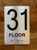Floor 32 Sign with Raised Letters Safety Sign