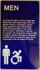 Men Dark Blue Sign Elevator Jamb Plate Sign
