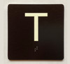T Sign Elevator Jamb Plate Compliance Sign