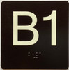 B1 Sign Elevator Jamb Plate Sign
