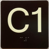 C1 Sign Elevator Jamb Plate Sign