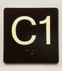 C1 Sign Elevator Jamb Plate Safety Sign