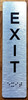 Exit With Sign with Raised Letters Braille Sign