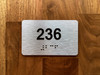 Apartment number 236 Compliance Sign