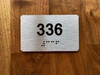 Apartment number 336 Compliance Sign