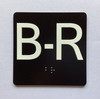 B-R Elevator Jamb Plate Ada Sign