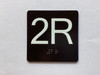 2R Elevator Jamb Plate Compliance Sign