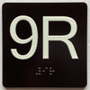 9R Elevator Jamb Plate Sign