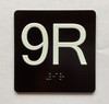 9R Elevator Jamb Plate Ada Sign