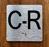 C R Elevator Jamb Plate Compliance Sign