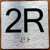 2R Elevator Jamb Plate Sign