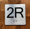 2R Elevator Jamb Plate Ada Sign