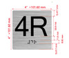4R Elevator Jamb Plate Hpd Sign