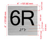 6R Elevator Jamb Plate Hpd Sign