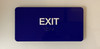 Exit With Sign with Raised Letters Safety Sign