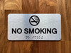 No Smoking With Sign with Raised Letters Compliance Sign