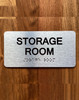 Storage Room With Sign with Raised Letters Safety Sign