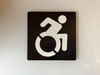Accessible Symbol With Sign with Raised Letters Compliance Sign